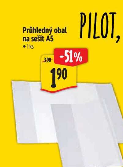 Průhledný obal na sešit A5 1 ks
