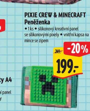 PIXIE CREW & MINECRAFT Peněženka 1ks