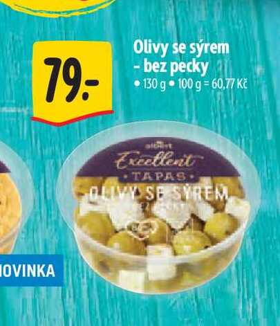 Olivy se sýrem bez pecky 130 g