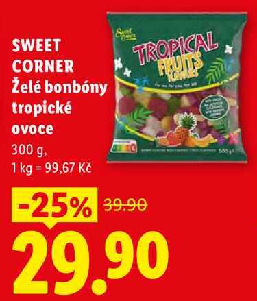 SWEET CORNER Želé bonbóny tropické ovoce, 300 g