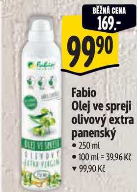 Fabio Olej ve spreji olivový extra panenský, 250 ml