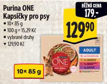 Purina ONE Kapsičky pro psy, 10x 85 g