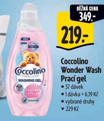 Coccolino Wonder Wash Prací gel, 37 dávek