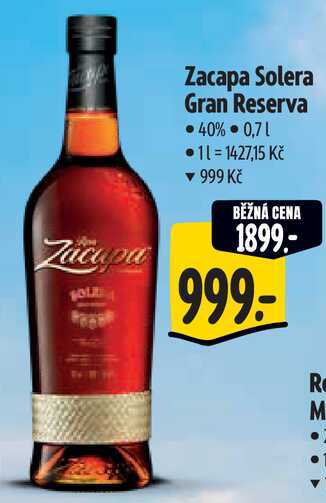 Zacapa Solera Gran Reserva, 0,7 l