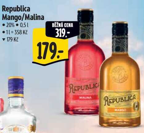Republica Mango/Malina, 0,5 l