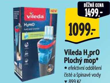 Vileda H2pro Plochý mop