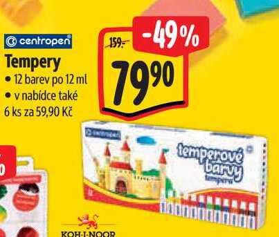 Tempery, 12 barev