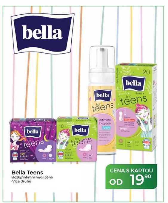 Bella Teens vložky/intimni mycí pěna