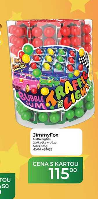 JimmyFox traffic lights žvýkačka v dóze 50ks 525g