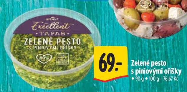 Zelené pesto s piniovými oříšky, 90 g