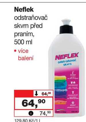 Neflek odstraňovač skvrn před praním, 500 ml