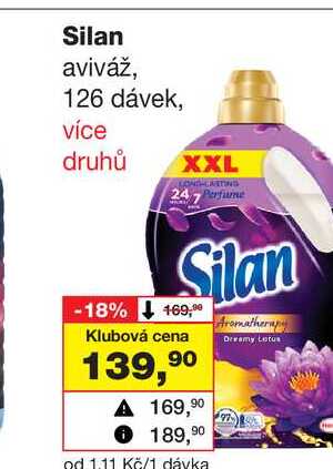 Silan aviváž, 126 dávek