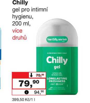 Chilly gel pro intimní hygienu, 200 ml