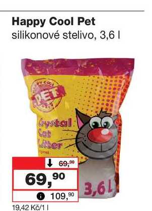Happy Cool Pet silikonové stelivo, 3,6 | PET 