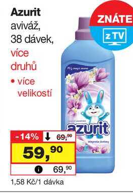 Azurit aviváž, 38 dávek