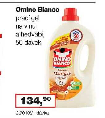 Omino Bianco prací gel na vinu a hedvábí, 50 dávek 