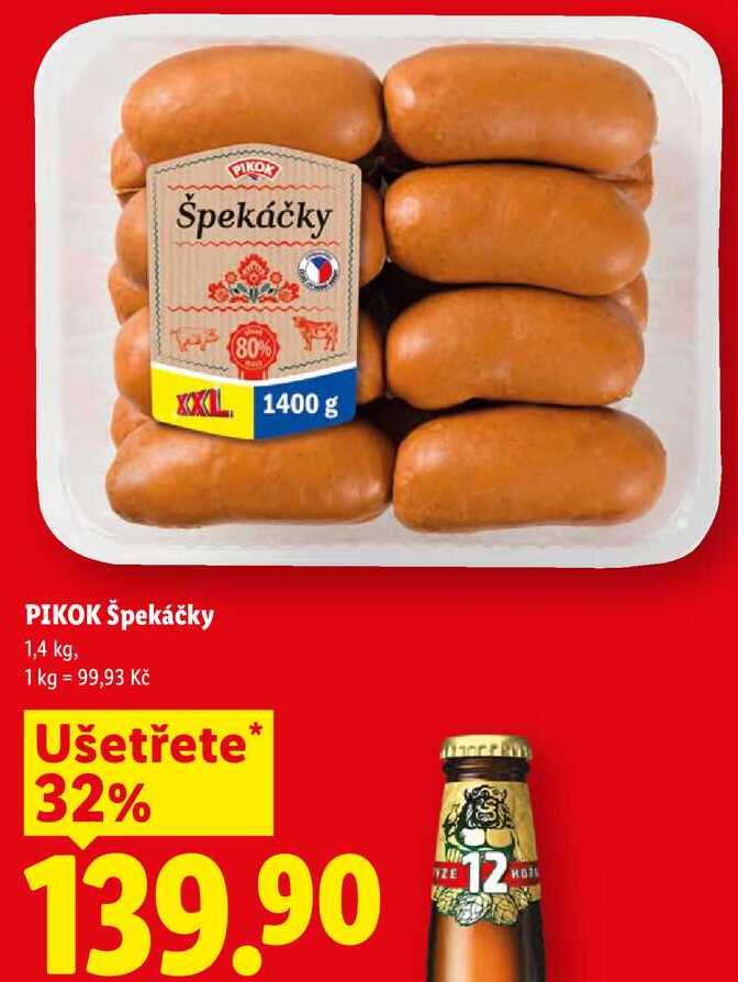 PIKOK Špekáčky, 1,4 kg