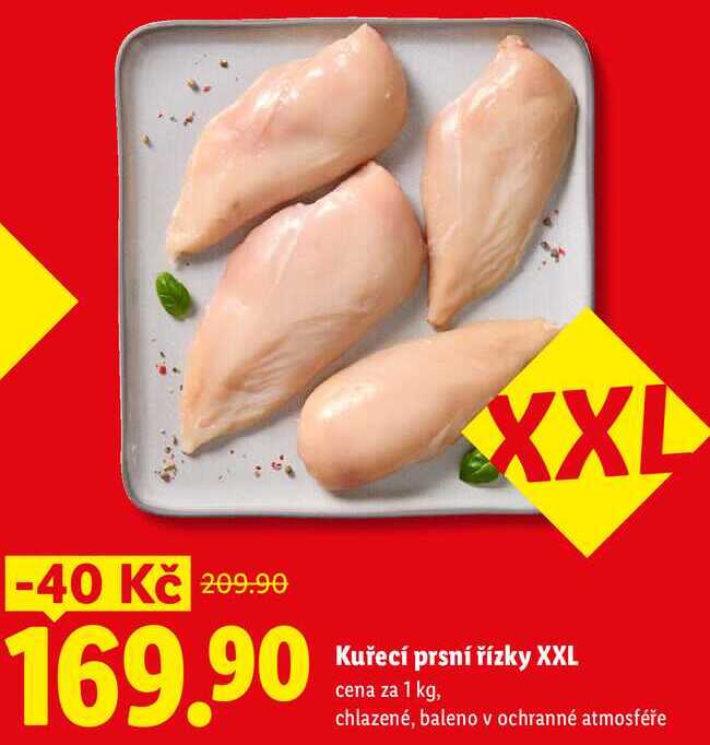 Kuřecí prsní řízky XXL, cena za 1 kg
