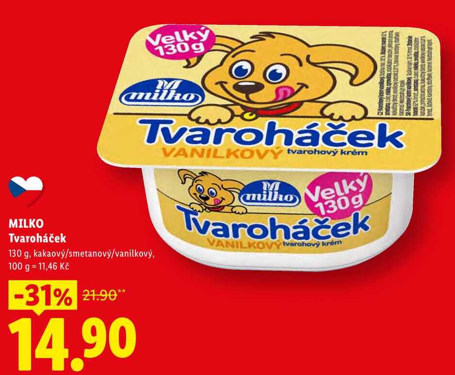 MILKO Tvaroháček, 130g