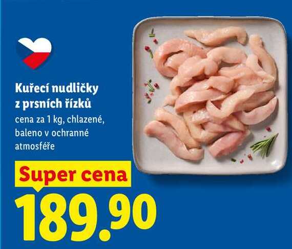 Kuřecí nudličky z prsních řízků, cena za 1 kg
