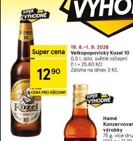 Velkopopovický Kozel 10, 0.5 l