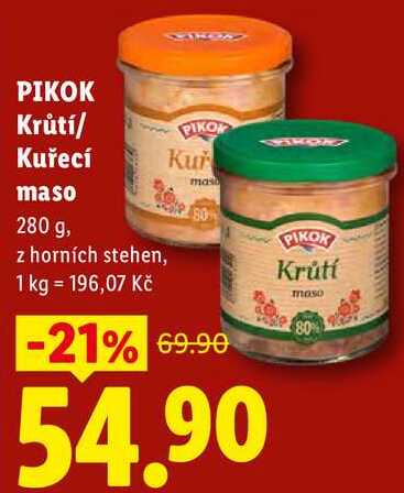PIKOK Krůtí/ Kuřecí maso, 280 g