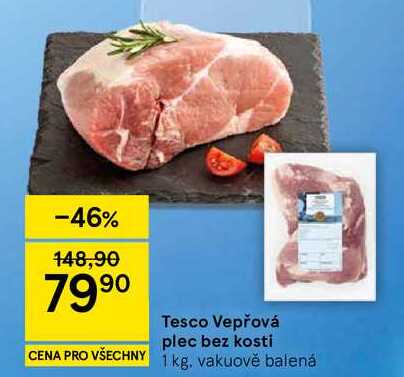 Tesco Vepřová plec bez kosti, 1 kg