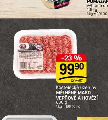 MĚLNĚNÉ MASO VEPŘOVÉ A HOVĚZÍ 600 g