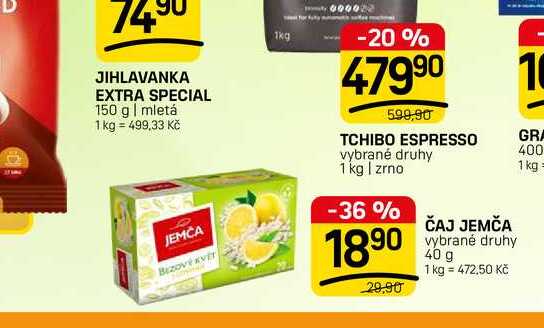 ČAJ JEMČA vybrané druhy 40 g