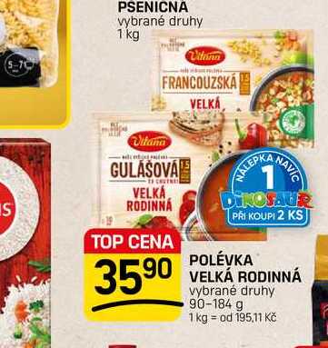 POLÉVKA VELKÁ RODINNÁ vybrané druhy 90-184 g