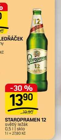 STAROPRAMEN 12 světlý ležák 0,5l