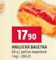 ANGLICKÁ BAGETKA 63 g pečivo dopečené 