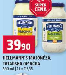 HELLMANN'S MAJONÉZA, TATARSKÁ OMÁČKA 340 ml