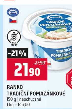 TRADIČNÍ POMAZÁNKOVÉ 150 g neochucené 