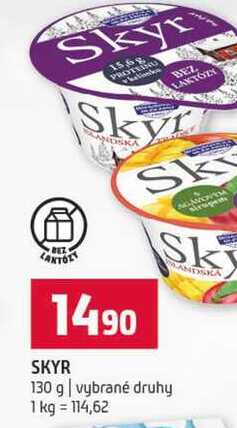 SKYR 130 g vybrané druhy 