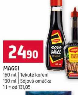 MAGGI 160 ml Tekuté koření 190 ml Sójová omáčka