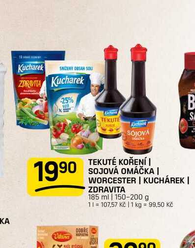 SOJOVÁ OMÁČKA I WORCESTER | KUCHÁREK | ZDRAVITA 185 ml | 150-200 g