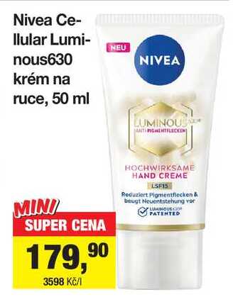 Nivea Cellular Luminous630 krém na ruce, 50 ml