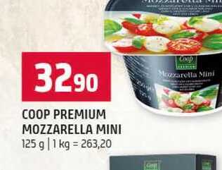 COOP PREMIUM MOZZARELLA MINI 125 g