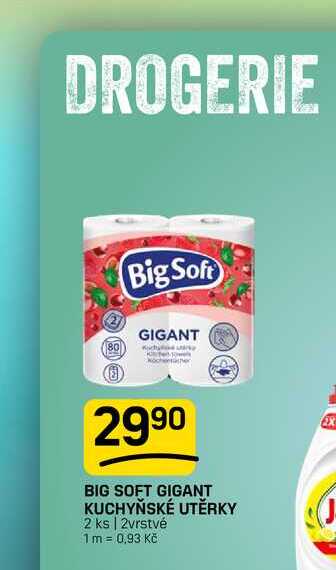 BIG SOFT GIGANT KUCHYŇSKÉ UTĚRKY 2 ks | 2vrstvé 