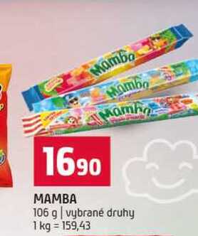 MAMBA 106 g vybrané druhy