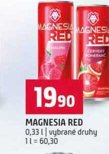 MAGNESIA RED 0,33l vybrané druhy