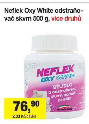 Neflek Oxy White odstraňovač skvrn 500 g