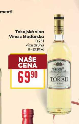 Tokajská vína Vína z Maďarska 0,751