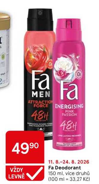 Fa Deodorant, 150 ml, více druhů