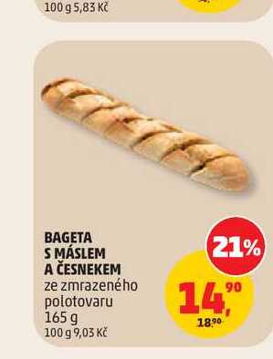 Bageta s máslem a česnekem 165g