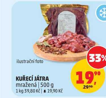 KUŘECÍ JÁTRA mražená 500 g