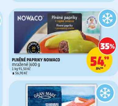 PLNĚNÉ PAPRIKY NOWACO mražené 600 g