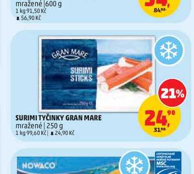 SURIMI TYČINKY GRAN MARE mražené 250 g