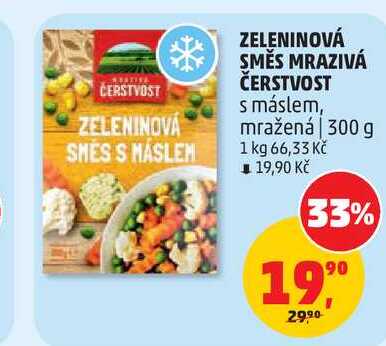 ZELENINOVÁ SMĚS MRAZIVÁ ČERSTVOST s máslem, mražená | 300 g
